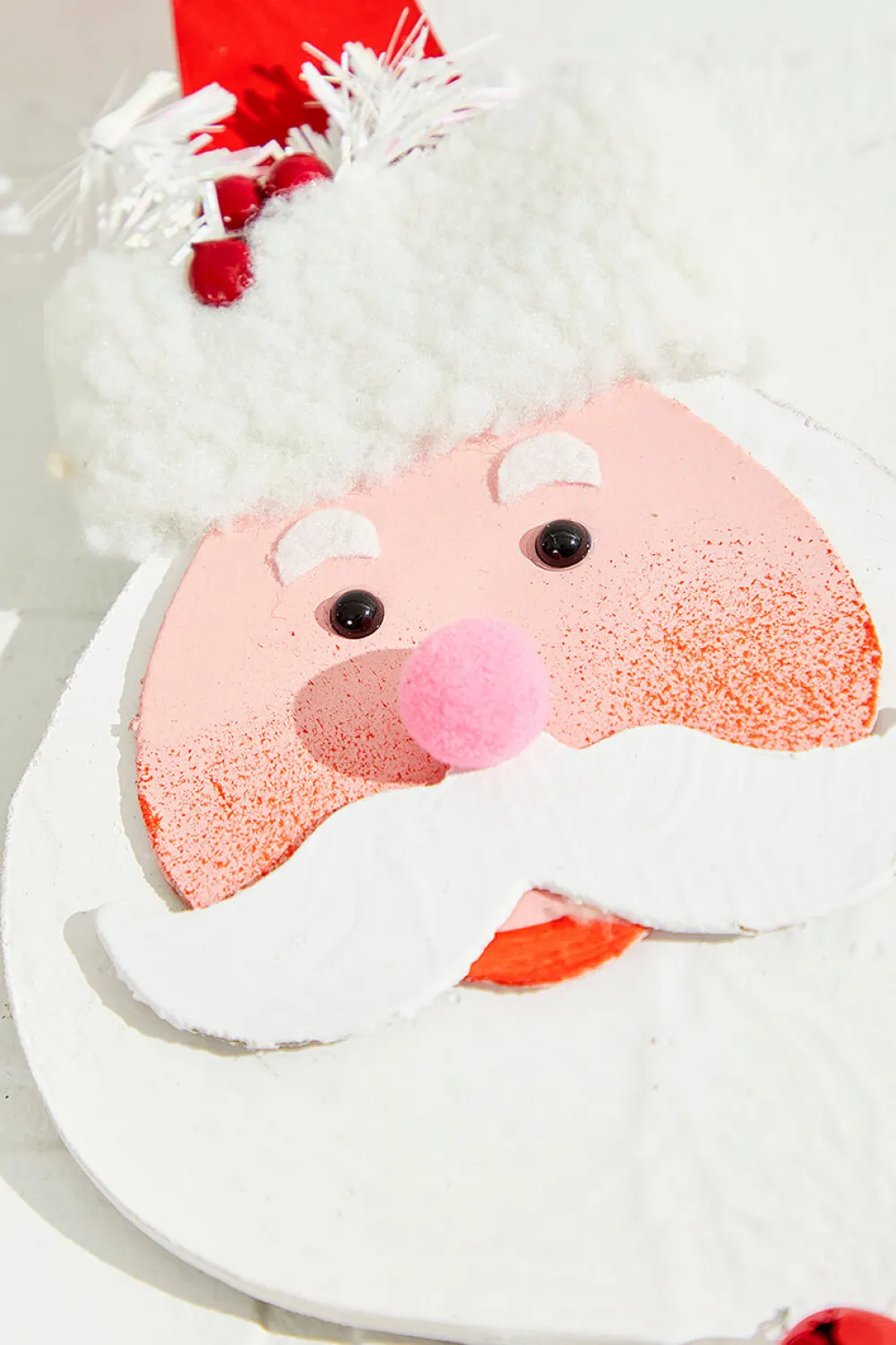 Decorator's Warehouse 10" Wood Santa With Bell Ornament > Christmas Ornaments|Christmas Decor