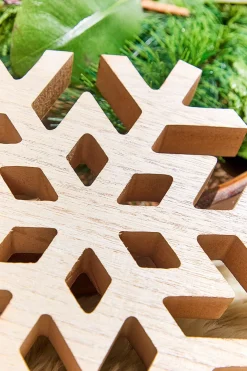 Decorator's Warehouse 9" Wood Snowflake > Christmas Ornaments|Winter Woodland