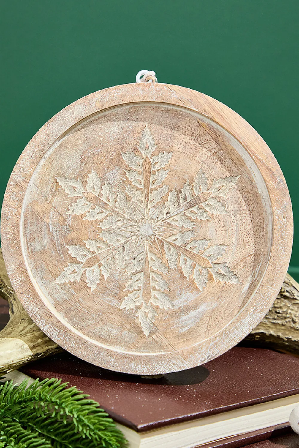 Decorator's Warehouse 6" Wood Snowflake Ornament > Christmas Ornaments|Winter Woodland