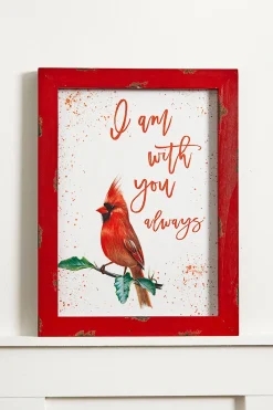 Decorator's Warehouse 12" x 16" "Always With You" Cardinal Frame Wall Decor > Cardinal|Christmas Decor