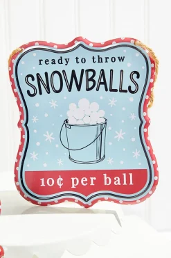 Decorator's Warehouse 7"x 6" Assorted Embossed Winter Sign > Christmas Decor|Christmas Ornaments