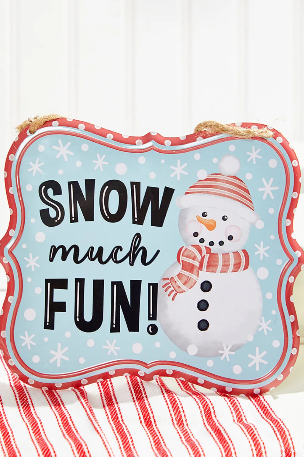 Decorator's Warehouse 7"x 6" Assorted Embossed Winter Sign > Christmas Decor|Christmas Ornaments