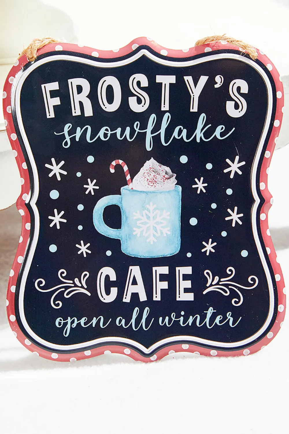 Decorator's Warehouse 7"x 6" Assorted Embossed Winter Sign > Christmas Decor|Christmas Ornaments