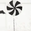 Decorator's Warehouse 18" x 5" Black and White Lollipop Pick > Halloween|Halloween
