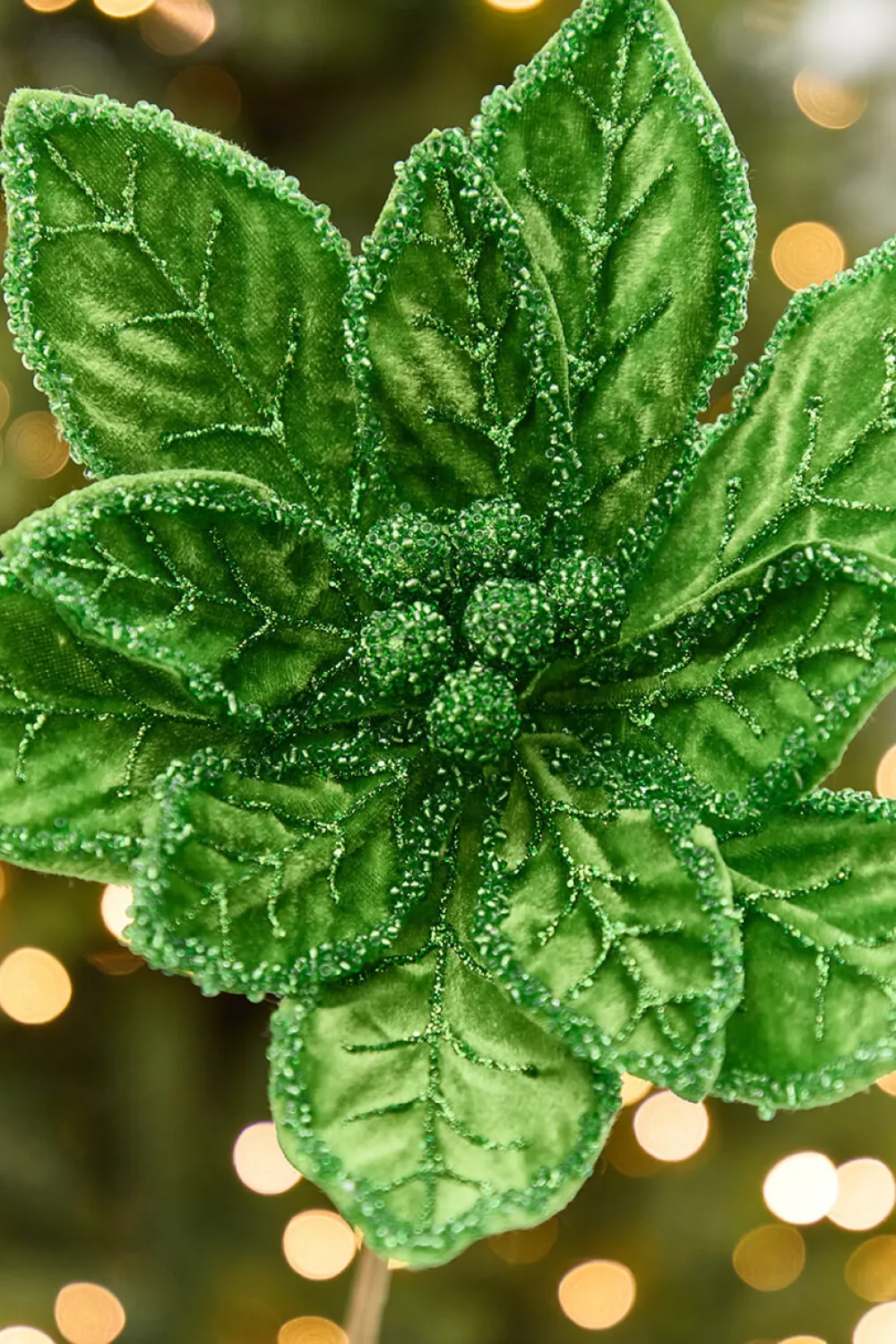 Decorator's Warehouse 20" x 9.5" Bright Green Poinsettia Stem > Christmas Decor|Merry & Bright