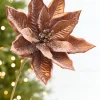 Decorator's Warehouse 22" x 9" Bronze Poinsettia Stem > Christmas Decor|2026 New Additions