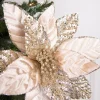 Decorator's Warehouse 24” x 12" Champagne Glitter Poinsettia > Sugar & Spice|Christmas Decor