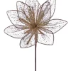 Decorator's Warehouse 24” x 12" Champagne Glitter Sequin Mesh Poinsettia Stem > Christmas Decor|Natural Elegance
