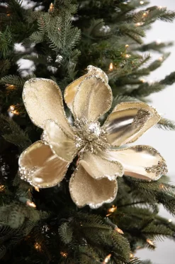 Decorator's Warehouse 22” x 10" Champagne Magnolia Stem > Christmas Decor|Natural Elegance