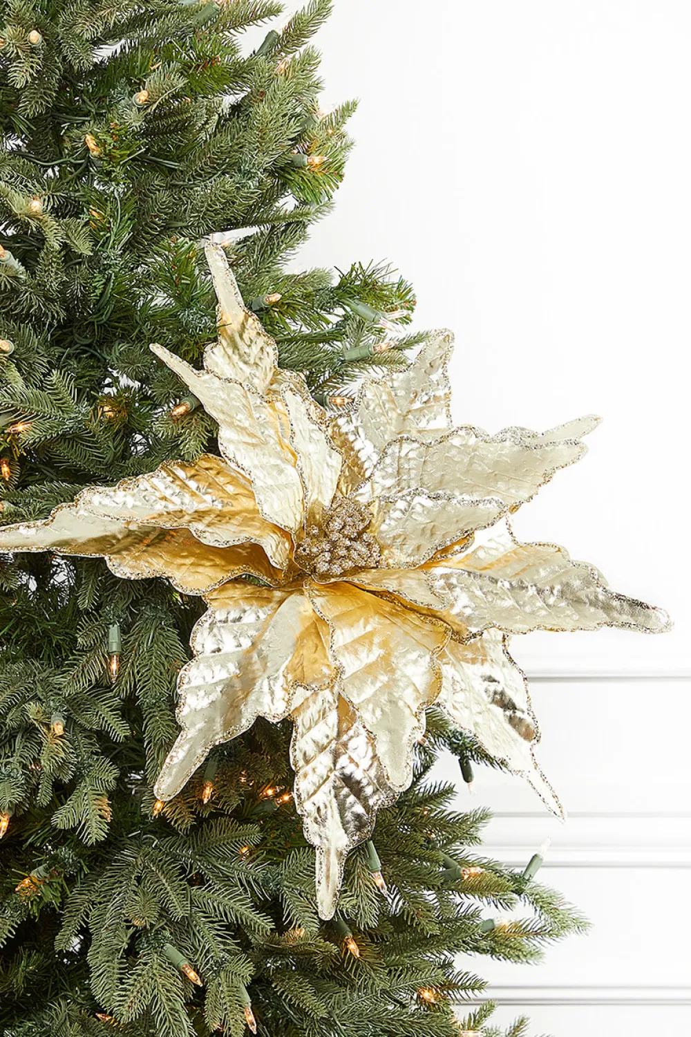 Decorator's Warehouse 26" x 20" Champagne Metallic Christmas Stem > Gold & Champagne|Natural Elegance