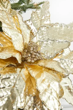 Decorator's Warehouse 26" x 20" Champagne Metallic Christmas Stem > Gold & Champagne|Natural Elegance