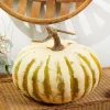 Decorator's Warehouse 9" x 5" Creme/Green Latex Harvest Pumpkin Vine > Fall Decor|Fall Decor