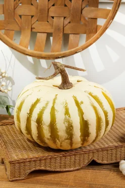 Decorator's Warehouse 9" x 5" Creme/Green Latex Harvest Pumpkin Vine > Fall Decor|Fall Decor