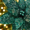 Decorator's Warehouse 19" x 14" Emerald Green Poinsettia Stem > Christmas Sale|Christmas Decor