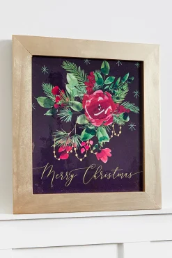 Decorator's Warehouse 16" x 18" Floral Wood Wall Decor > Jewel Tones|Christmas Decor