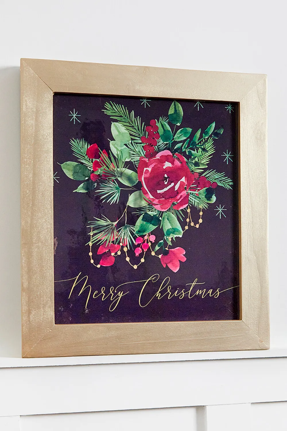 Decorator's Warehouse 16" x 18" Floral Wood Wall Decor > Jewel Tones|Christmas Decor