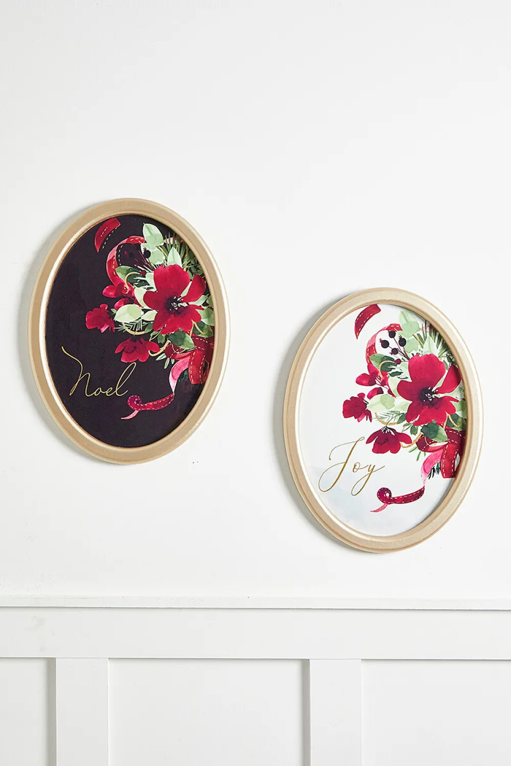 Decorator's Warehouse 12" x 16" Floral Wood Wall Decor > Jewel Tones|Christmas Accents
