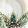Decorator's Warehouse 14"x10" Frosted Christmas Tree Wreath > White Christmas|Christmas Decor