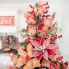 Decorator's Warehouse 28” x 12" Frost Velvet Poinsettia Stem > Cardinal|Christmas Decor