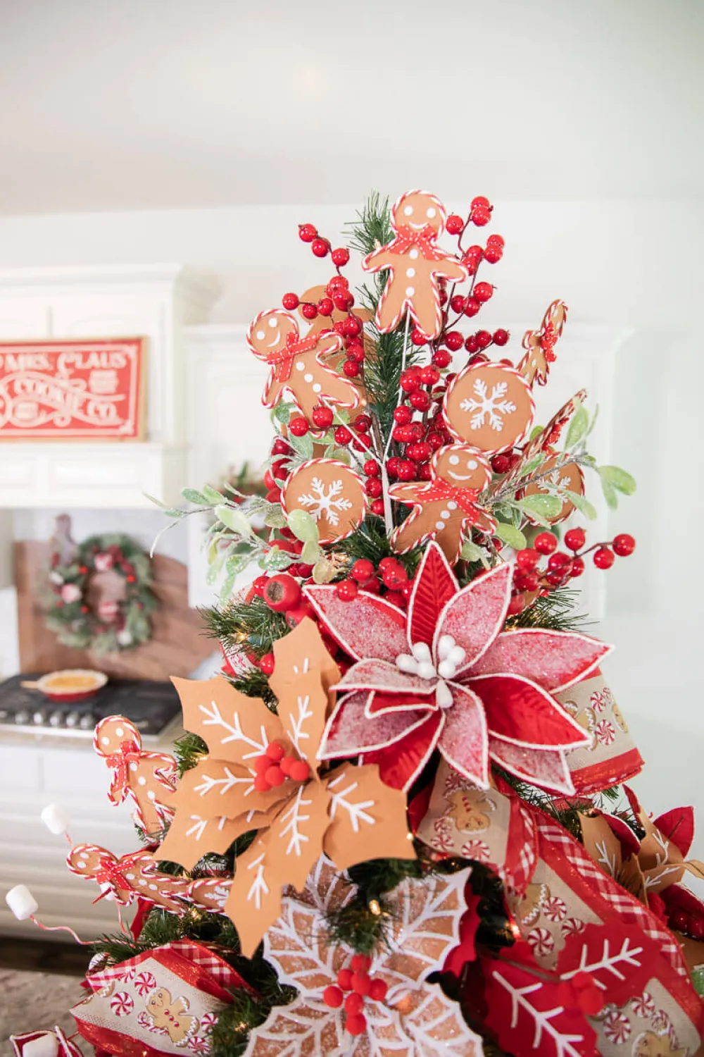 Decorator's Warehouse 28” x 12" Frost Velvet Poinsettia Stem > Cardinal|Christmas Decor