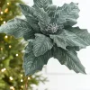 Decorator's Warehouse 20" x 17" Giant Dusty Blue Poinsettia Stem > Christmas Decor|2026 New Additions