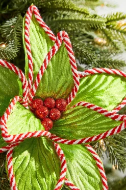 Decorator's Warehouse 24” x 12" Green Peppermint Edge Poinsettia Stem > Best Sellers|Storyville