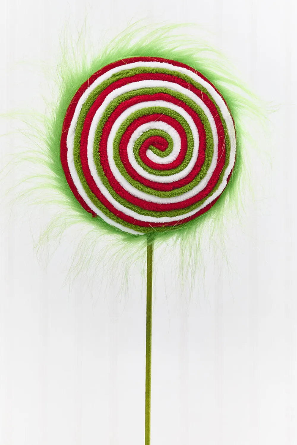 Decorator's Warehouse 19.5" x 6.5” Green, Red & White Furry Lollipop Spray > Storyville|2026 New Additions