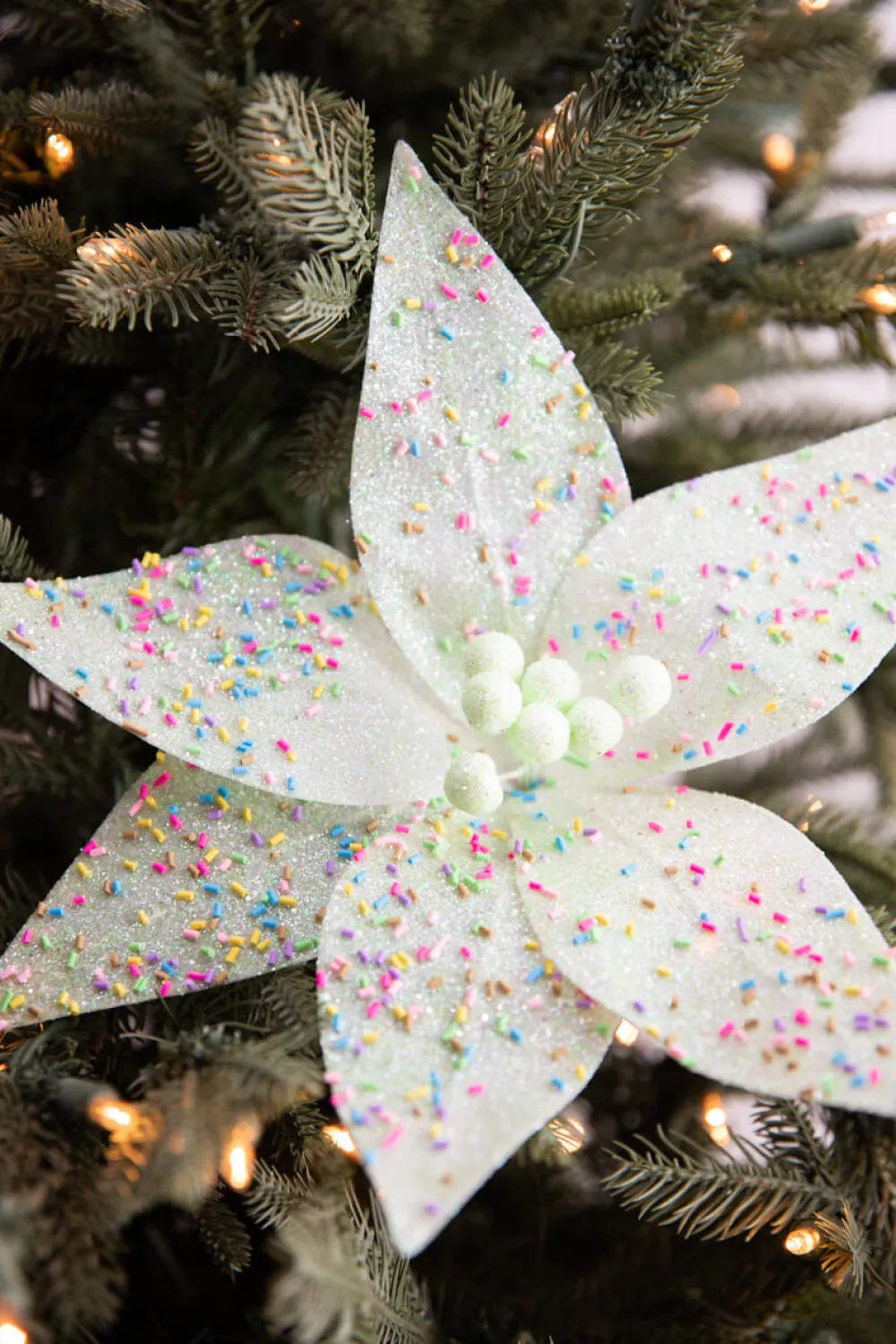 Decorator's Warehouse 24” x 12" Green Sprinkles Candy Poinsettia Stem > Kristin'S Picks|Santa'S Sweet Shoppe