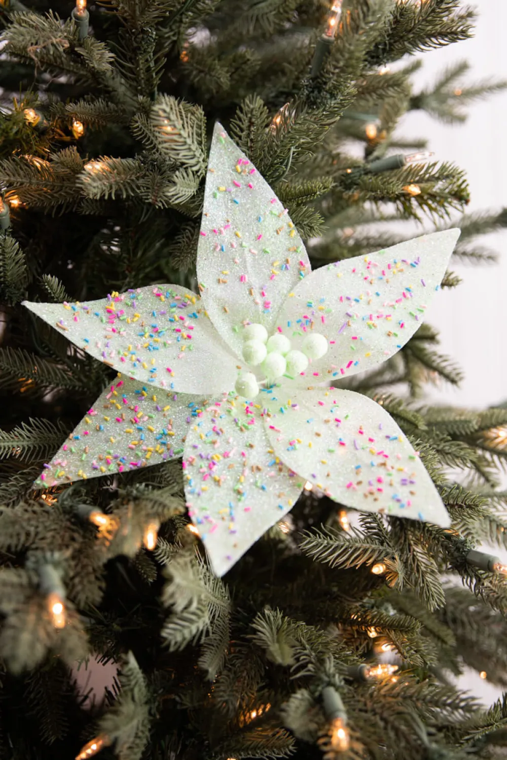 Decorator's Warehouse 24” x 12" Green Sprinkles Candy Poinsettia Stem > Kristin'S Picks|Santa'S Sweet Shoppe