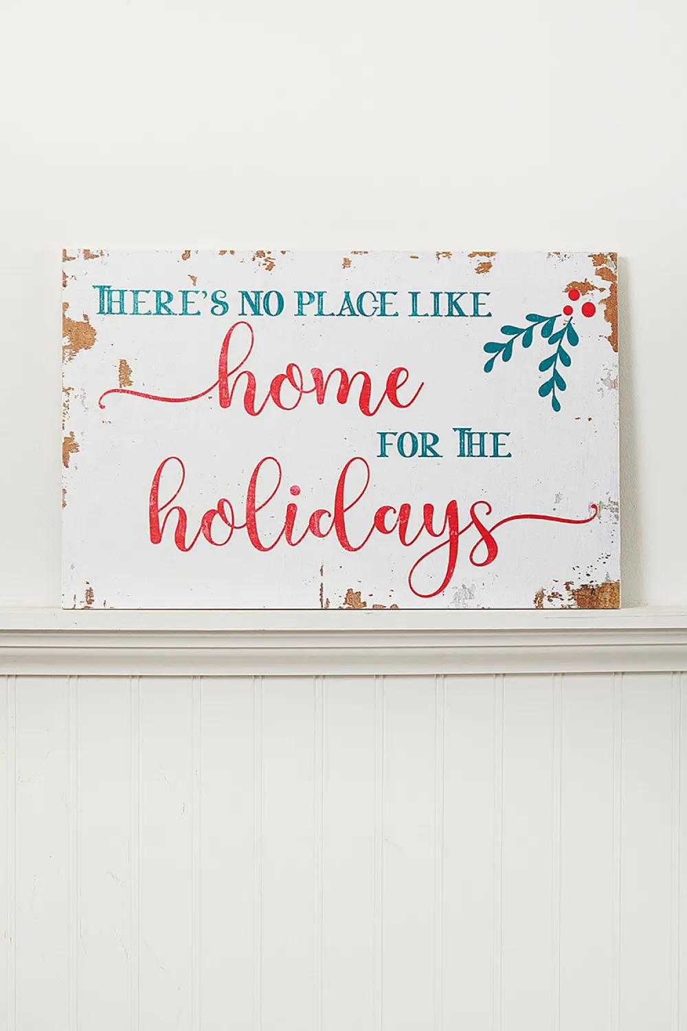 Decorator's Warehouse 18" x 11" Home for the Holidays Wooden Sign > Believe|Christmas Decor