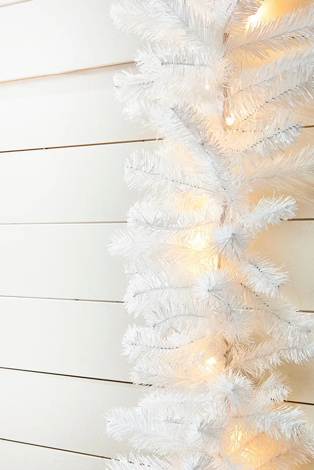 Decorator's Warehouse 9' x 12" LED White Crystal Spruce Garland > White Christmas|Christmas Decor