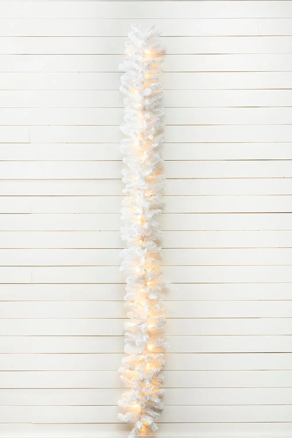 Decorator's Warehouse 9' x 12" LED White Crystal Spruce Garland > White Christmas|Christmas Decor