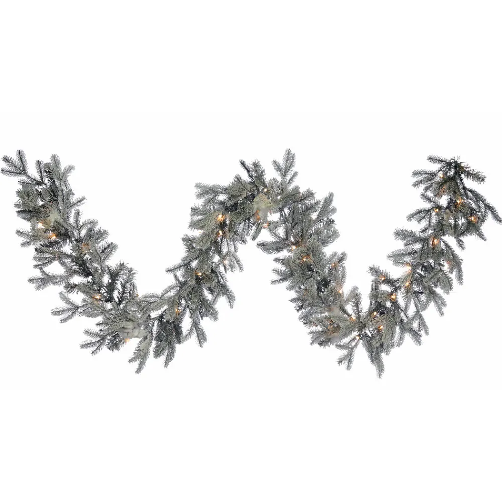 Decorator's Warehouse 9' x 12" Lit Halifax Garland > Christmas Decor|Outdoor Lighting