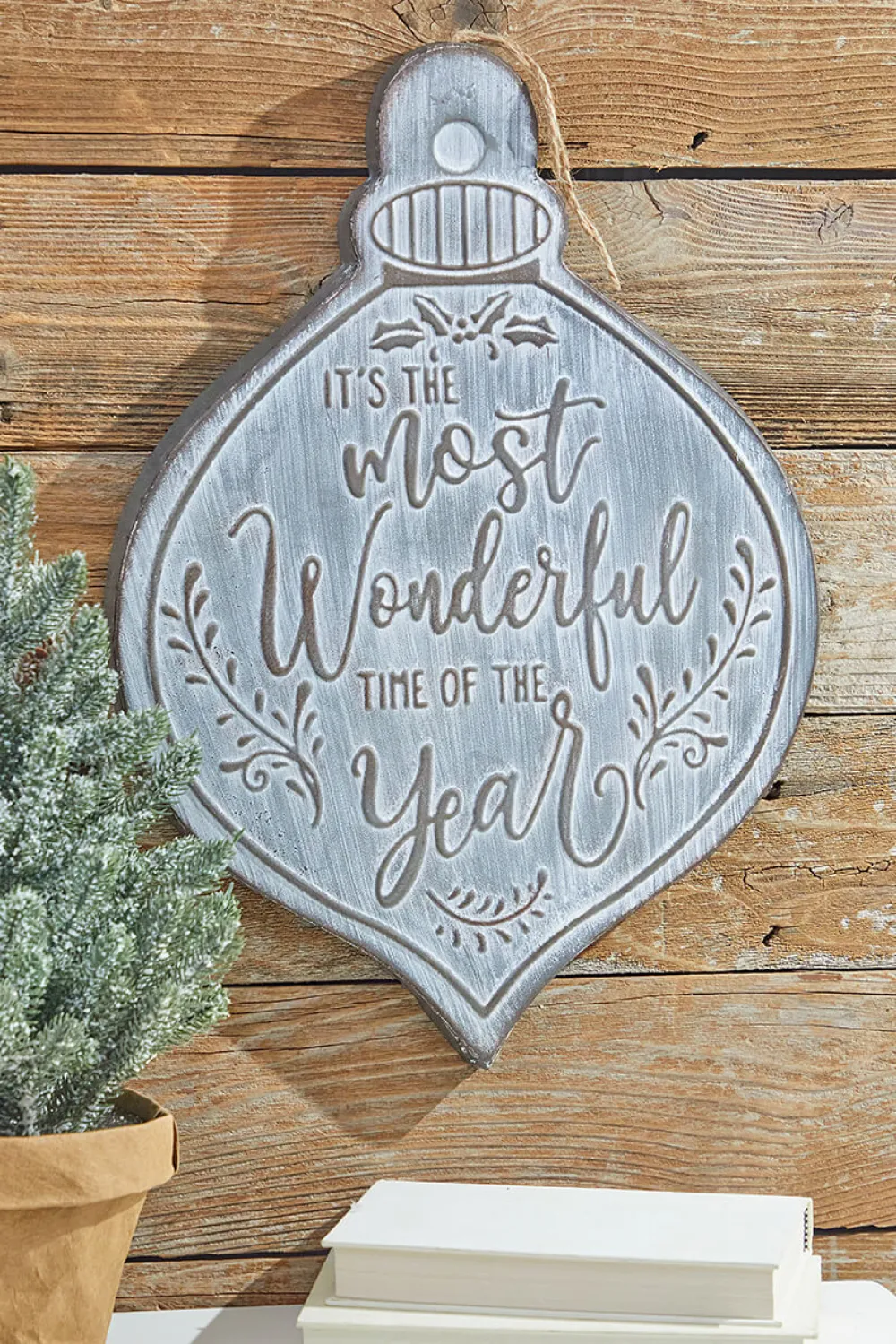 Decorator's Warehouse 14" x 20" Metal Most Wonderful Time Wall Piece > Winter Woodland