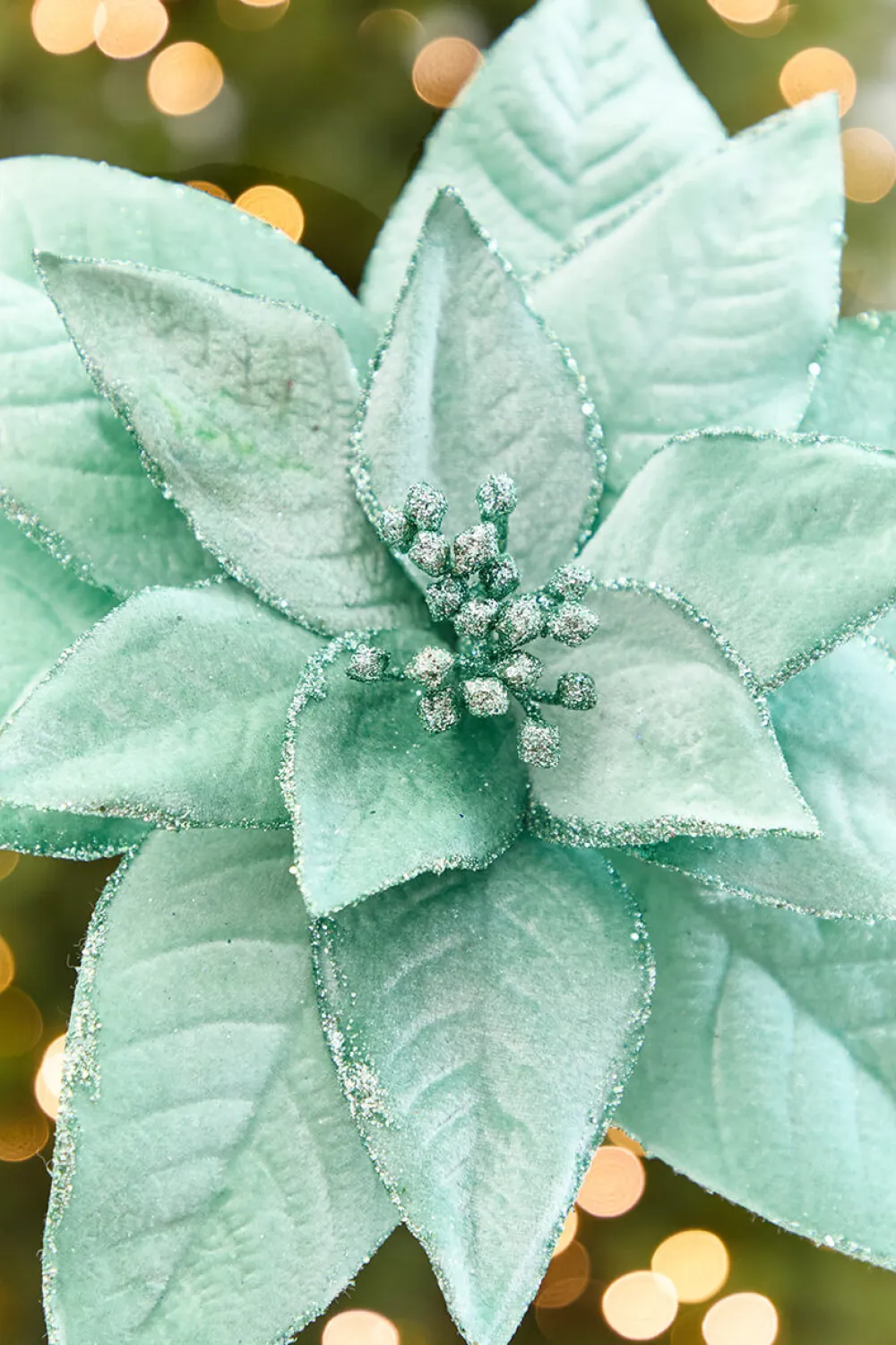 Decorator's Warehouse 24" x 13" Mint Poinsettia Stem > Christmas Decor|2026 New Additions