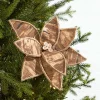Decorator's Warehouse 19" x 10" Natural Poinsettia Stem > Cardinal|Christmas Decor