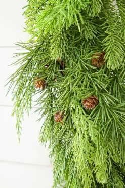 Decorator's Warehouse 72" x 12" Natural Touch Mix Evergreen Garland > Real Touch Garlands|Cardinal