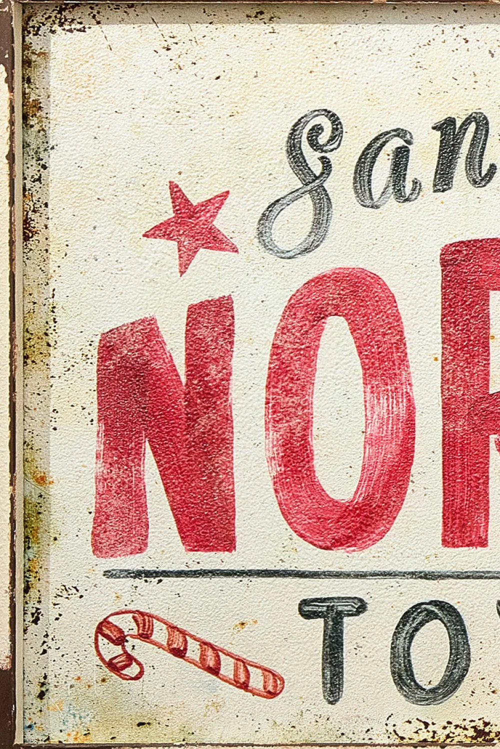 Decorator's Warehouse 22" x 48" North Pole Metal Framed Wall Decor > Farmhouse|Christmas Accents