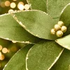 Decorator's Warehouse 20" x 15" Olive Velvet Glitter Poinsettia Stem > Sage & Pearl|2026 New Additions
