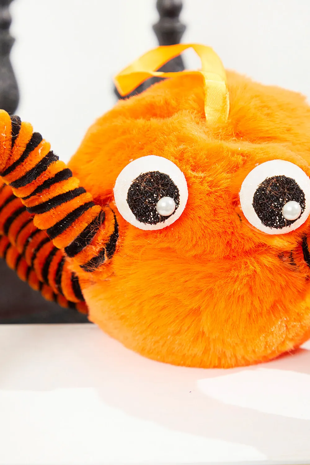 Decorator's Warehouse 5" x 15" Orange Faux Fur Spider > Halloween|Halloween