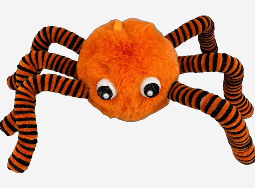 Decorator's Warehouse 5" x 15" Orange Faux Fur Spider > Halloween|Halloween