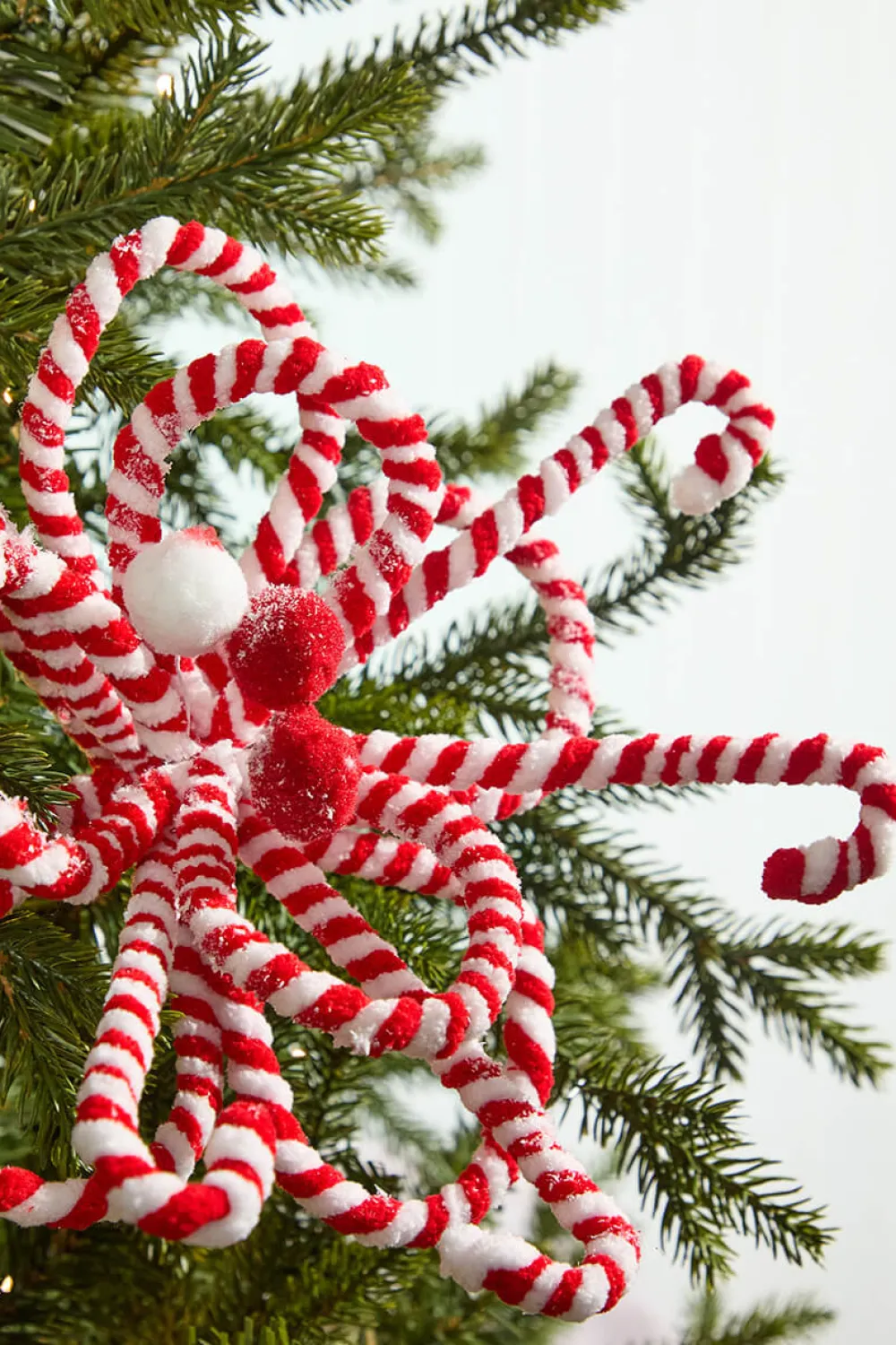 Decorator's Warehouse 20" x 11" Peppermint Loop Poinsettia > Christmas Decor|Christmas Flowers