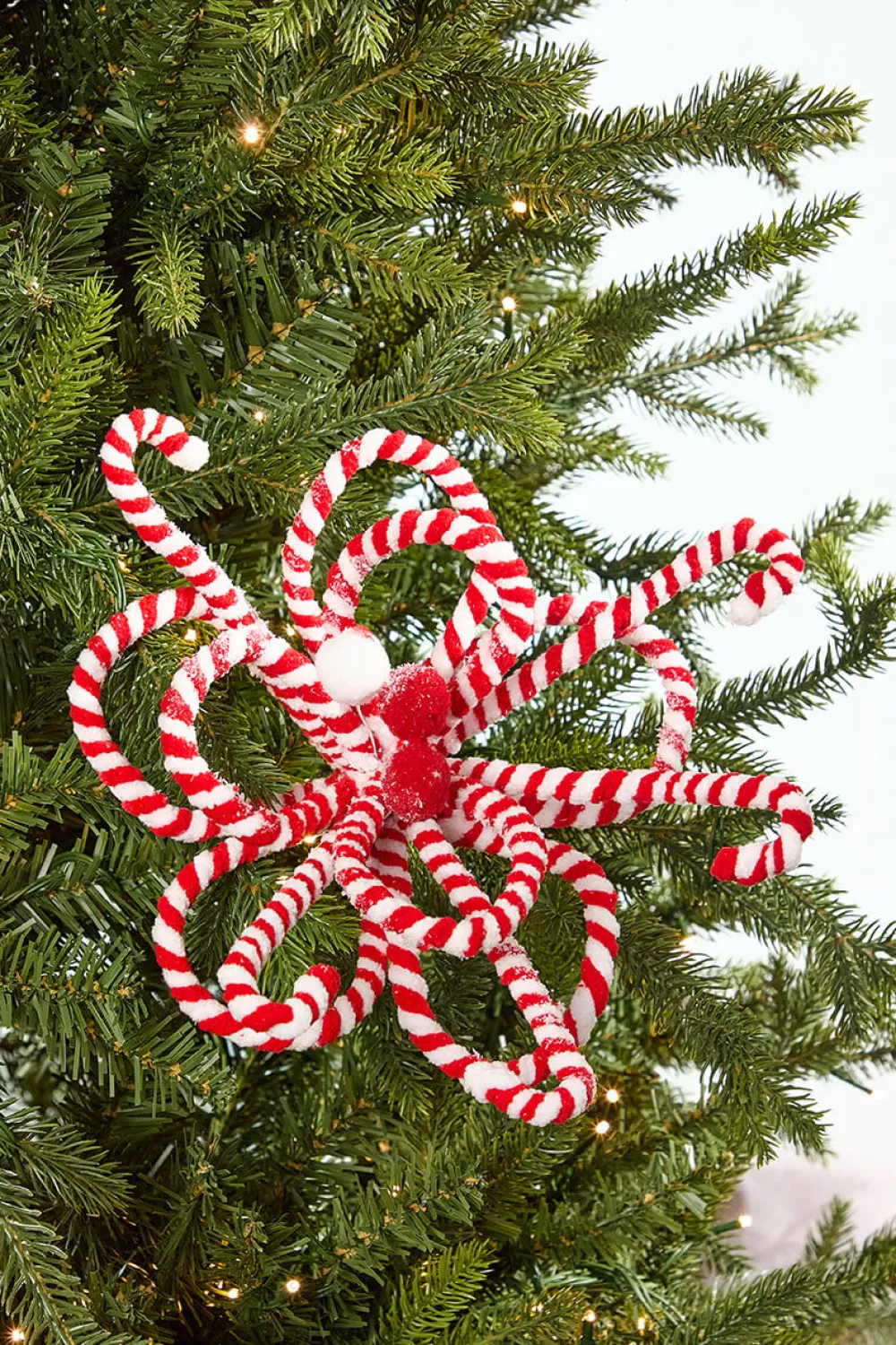 Decorator's Warehouse 20" x 11" Peppermint Loop Poinsettia > Christmas Decor|Christmas Flowers
