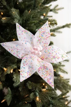 Decorator's Warehouse 24” x 12" Pink Sprinkles Candy Poinsettia > Christmas Decor|Valentine'S Decor