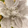 Decorator's Warehouse 20" x 8.5” Platinum Magnolia Stem > Christmas Decor|Jewel Tones