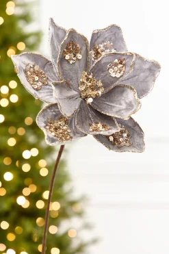 Decorator's Warehouse 19" x 10" Platinum Magnolia Stem > 2026 New Additions|Sage & Pearl