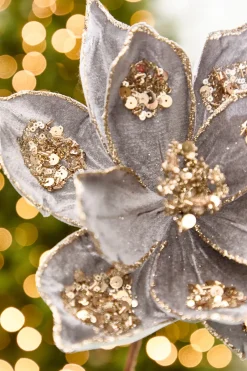 Decorator's Warehouse 19" x 10" Platinum Magnolia Stem > 2026 New Additions|Sage & Pearl