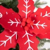 Decorator's Warehouse 22” x 11" Red and White Poinsettia Stem with Red Berries > Christmas Decor|Christmas Flowers