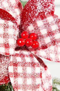 Decorator's Warehouse 21” x 9" Red and White Poinsettia Stem with Red Berries > Cardinal|Christmas Decor
