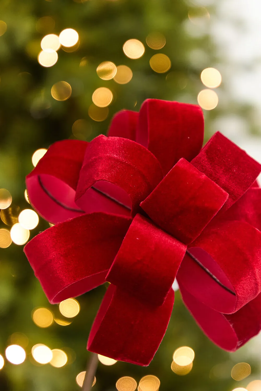 Decorator's Warehouse 20" x 8” Red Velvet Ribbon Stem > Nutcracker|Retro Brites